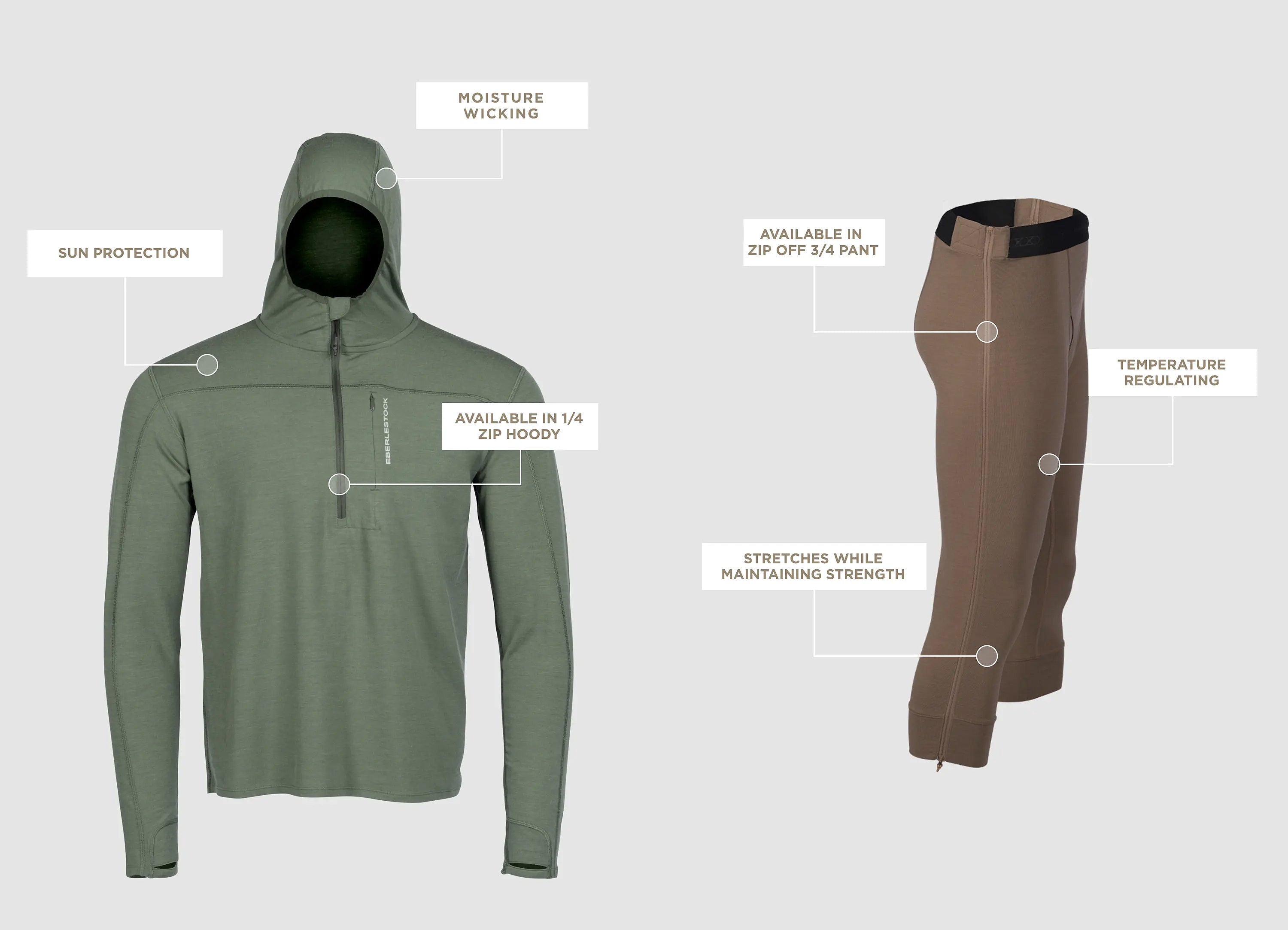Eberlestock Lochsa Merino Zip Hoody - w/ Quick Dry & Moisture Wicking