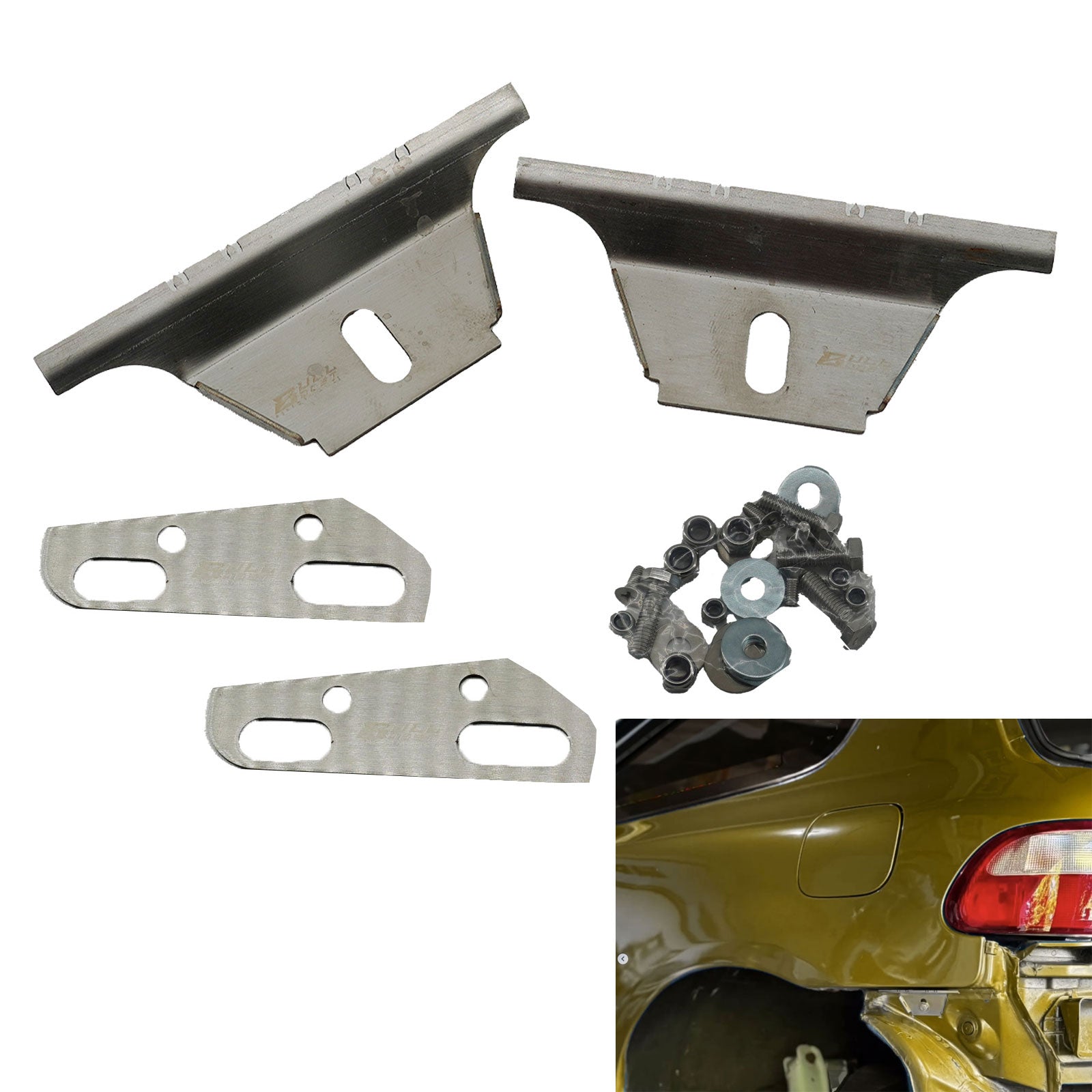 Front & Rear Bumper Lifts For Honda Civic EG Hatchback With Hardware US Hatch