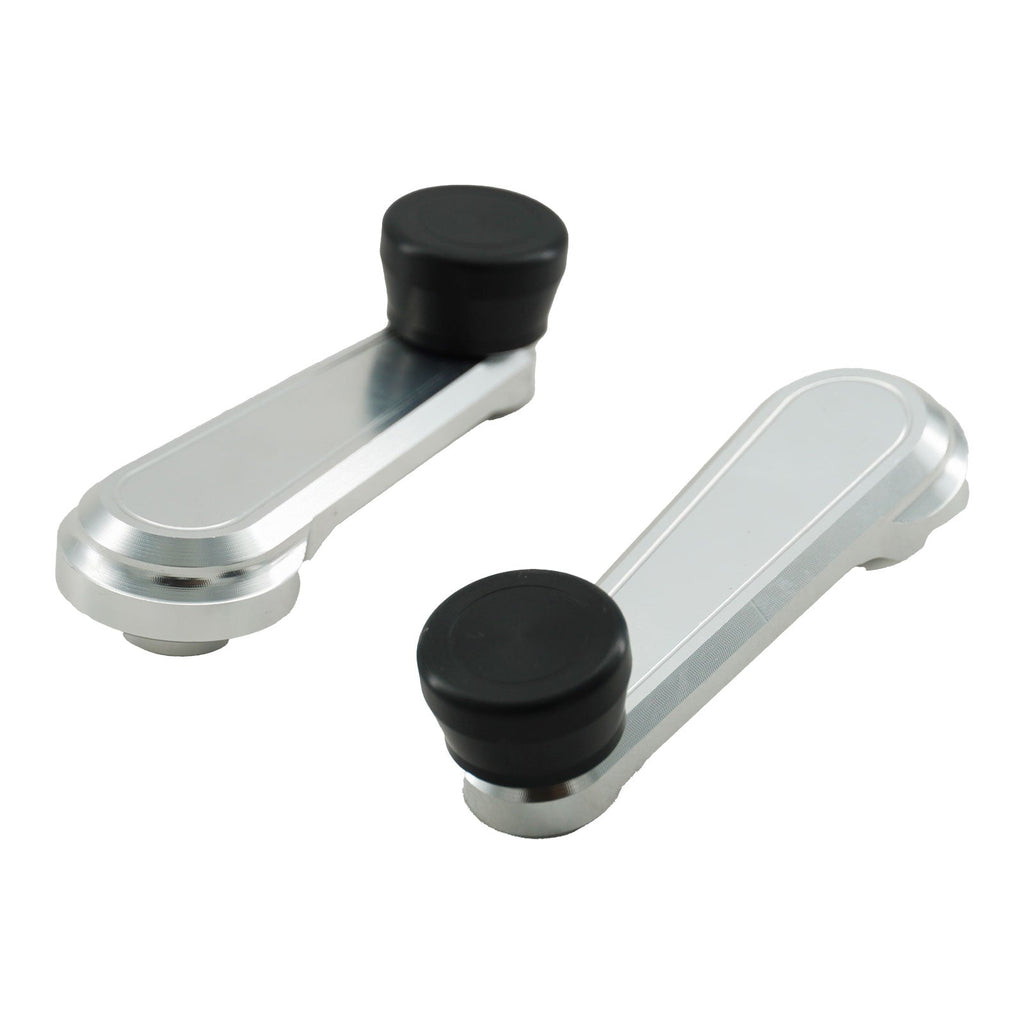 Silver Billet Window Crank Handle For Honda Acura Integra EK Del Sol K20 K24 B16 2PC