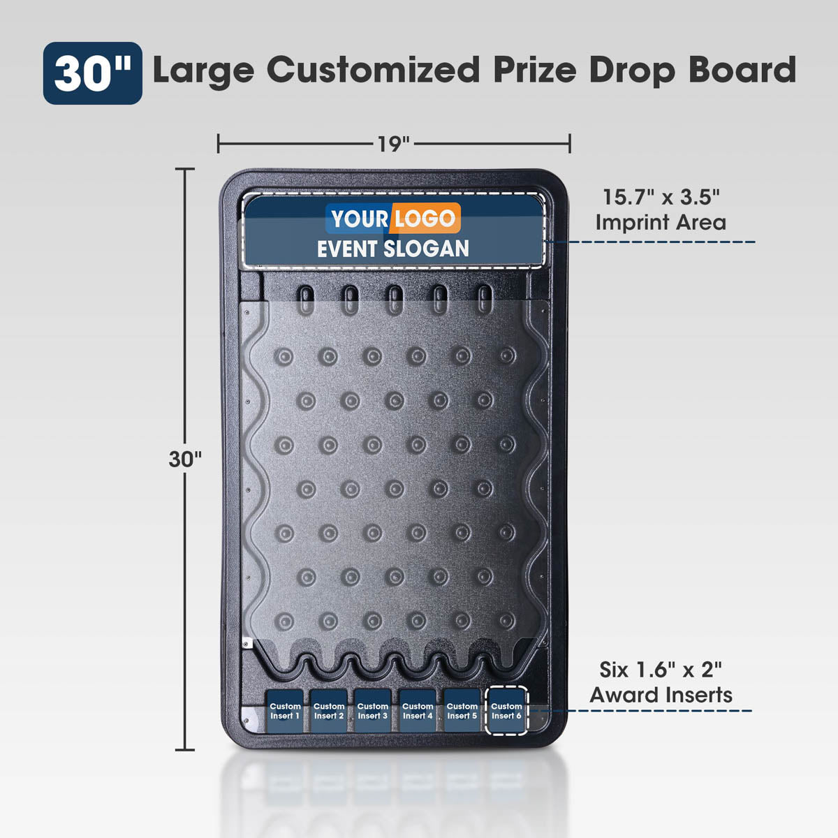 WinSpin 30x18 Custom Prize Drop Game Disk Drop Board Plinking