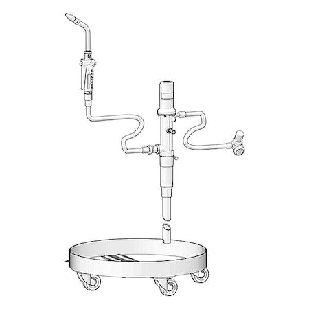Air Drum Pump, 3 gpm, 150 psi, 1:1