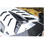 SVJ Style Dry Carbon Fiber Rear Wing Engine Hood Lid for Lamborghini Aventador LP700 LP720 LP740 LP750 Coupe