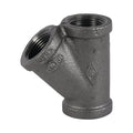 Wye Wye, 3/4" Pipe, FNPT, Malleable Iron, Class 150