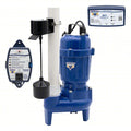 SewageEjectorPump,10ft,0.5hp,115VAC