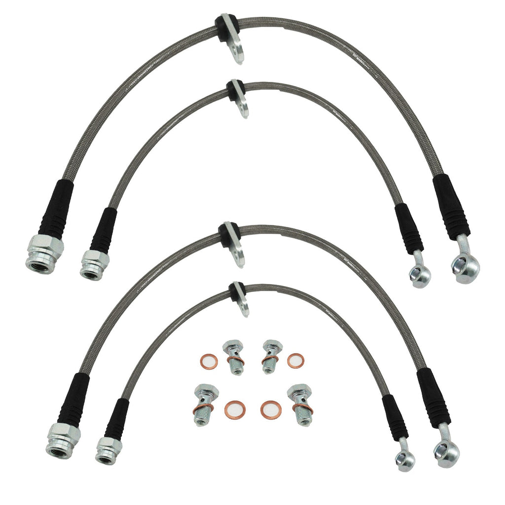 Front & Rear Brake Line Replacement Kit For 92-95 Honda Civic w/rear disc
