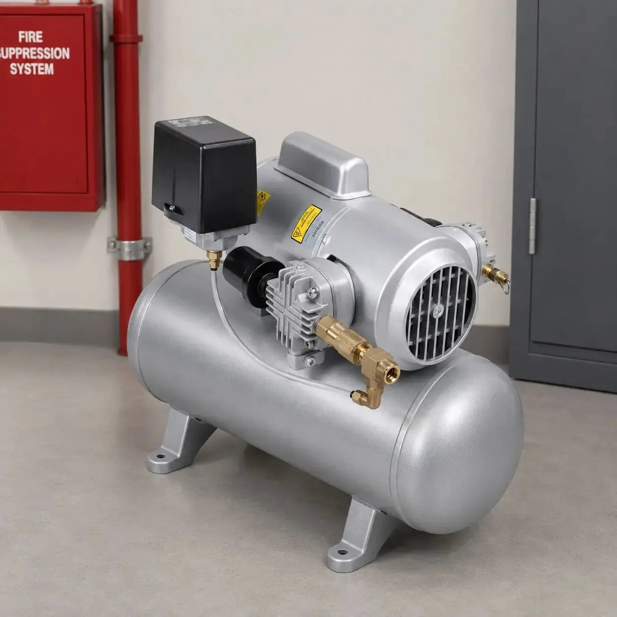 Gast Air Compressor Tank Mounted 100 PSI Fire System