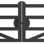 20 ft Farm Driveway Gate with Diagonal Tubes, Dual Swing