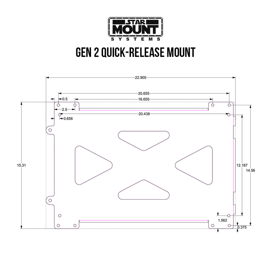 Extra bottom base plate Rectangle Quick Release Mount