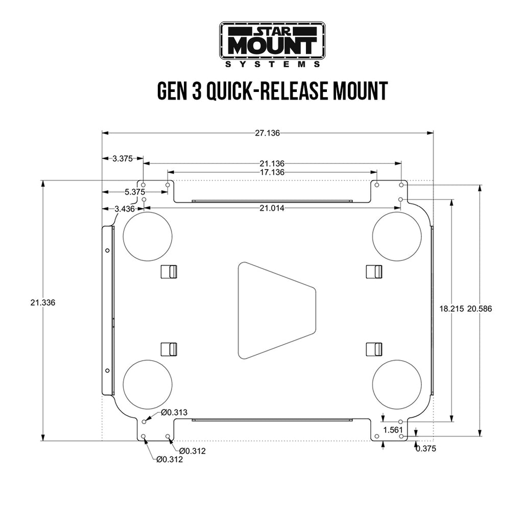 Quick-Release Mount for Gen 3 Voyager Star-Mount