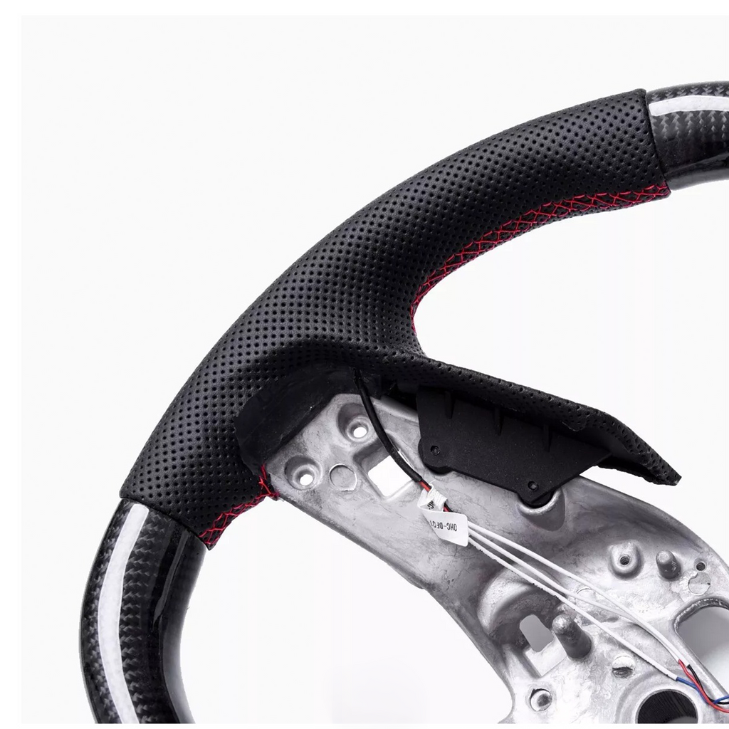 OEM Carbon Fiber LED Heated Steering Wheel for Chevrolet Corvette C8 Z51 Z06