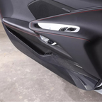 Dry Carbon Fiber Door Anti‑Kick Panel Cover V2 for Chevrolet Corvette C8