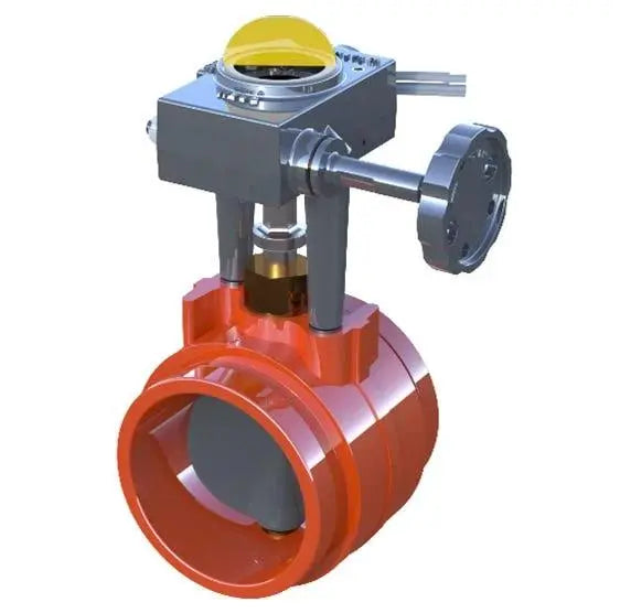 Grooved Butterfly Valve With Switch 2" Extended Length