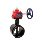 Grooved Butterfly Valve Wall Post for Fire Protection 300 psi