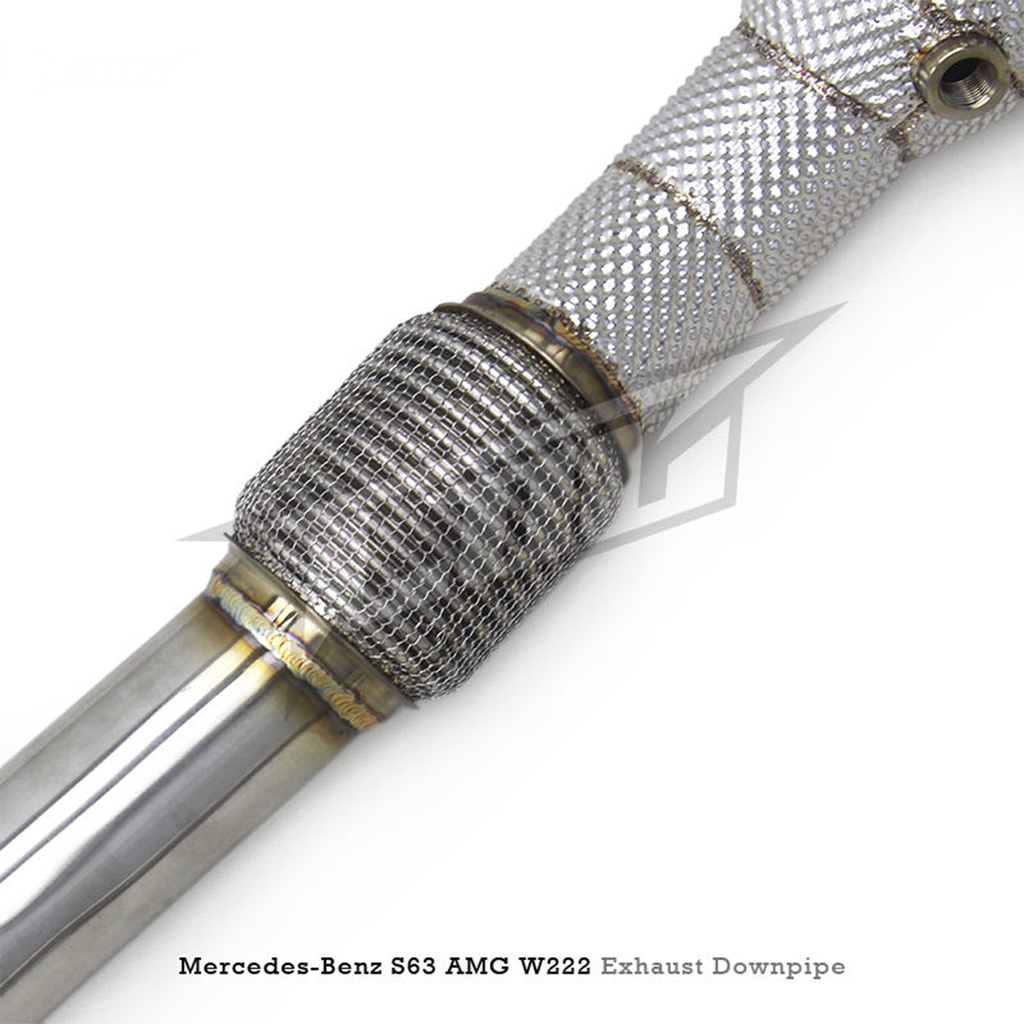 High Flow Catted Stainless Steel Downpipe for Mercedes Benz S560 S580 4.0T