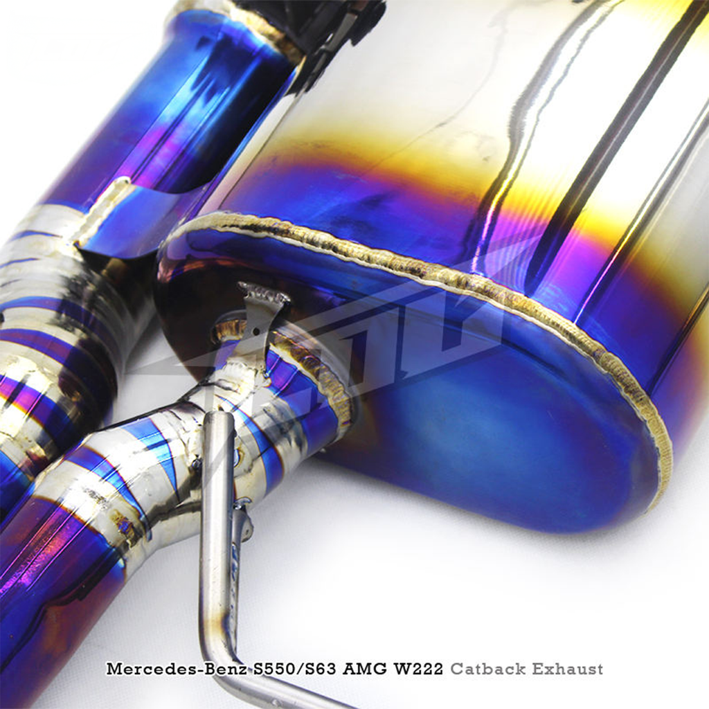 Titanium Valved Catback Exhaust System for Mercedes Benz S550 S500 S63 AMG W222 4.7T 5.5T