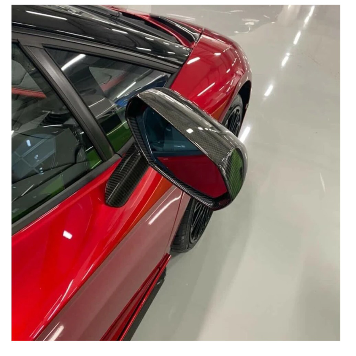 Dry Carbon Fiber Mirror Caps for Lamborghini Aventador S SVJ LP700 LP720 LP740 LP750