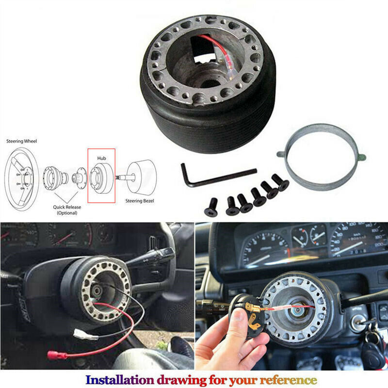Deadboyz Suede Leather Steering Wheel Hub Adapter Kit For Impreza WRX Legacy