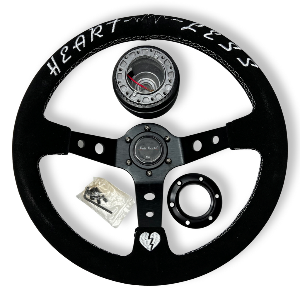 Suede Steering Wheel + Hub Adapter Kit For Subaru Impreza WRX STI Legacy Eclipse