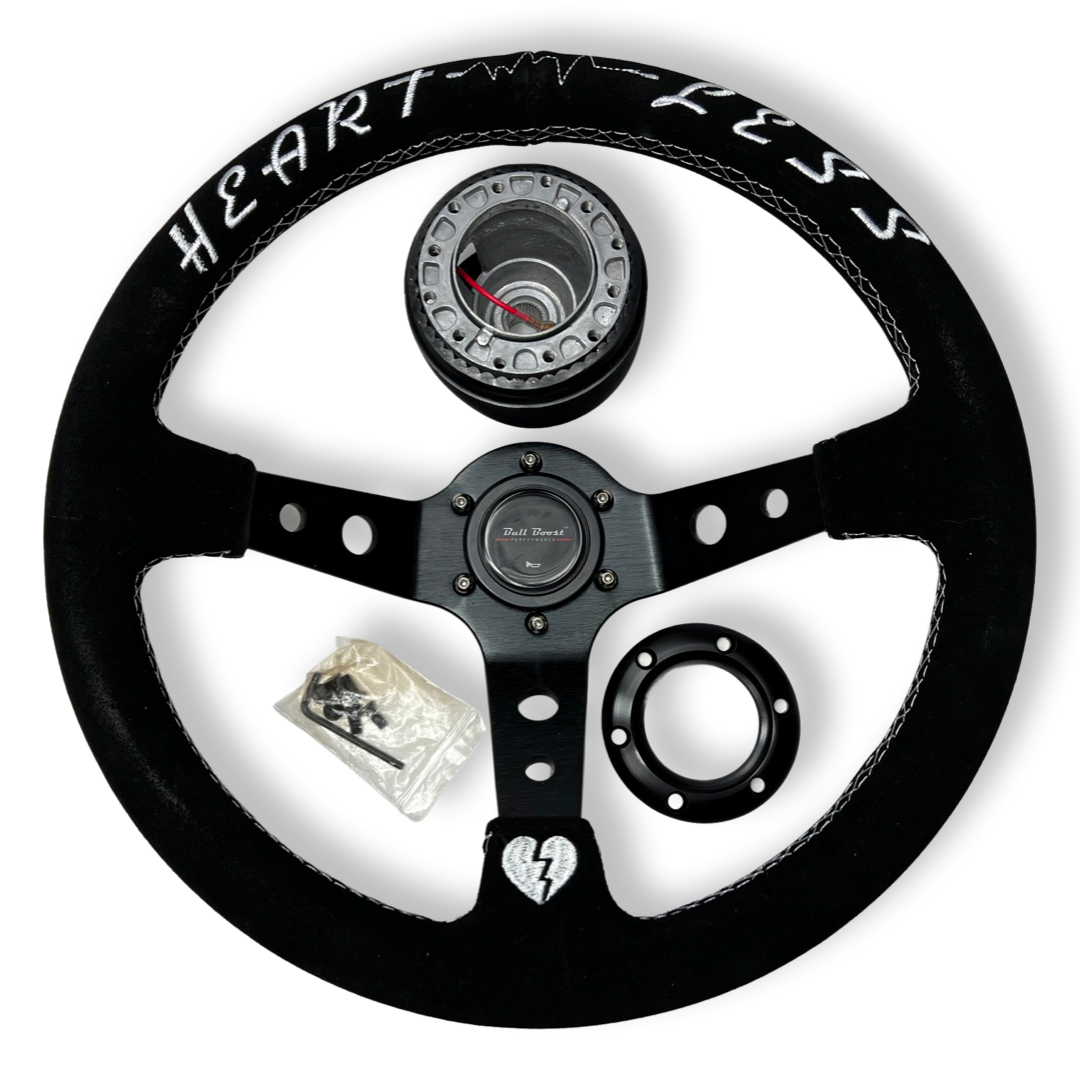 Suede Steering Wheel + Hub Adapter Kit For Subaru Impreza WRX STI Legacy Eclipse