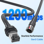 High-Performance Starlink Gen3 Replacement Cable | 1200Mbps Shielded Outdoor
