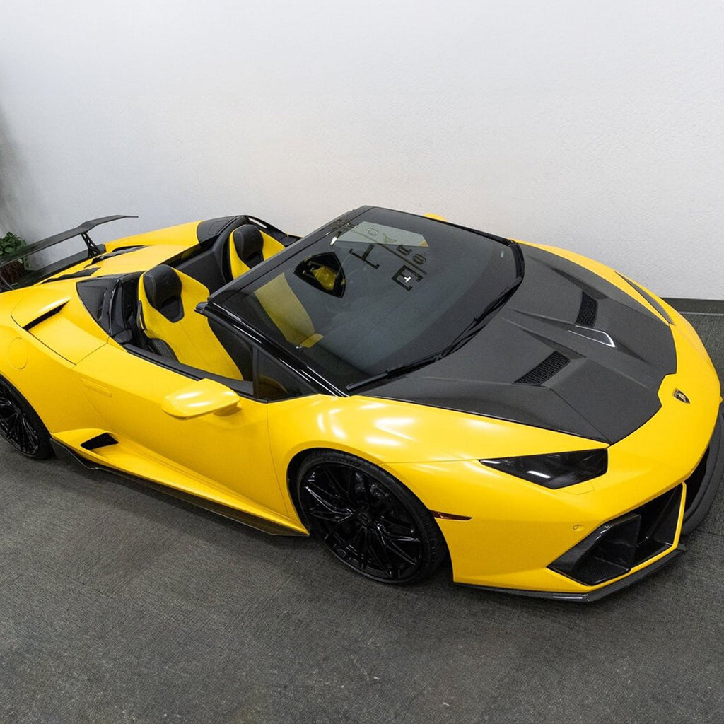 V Style Carbon Fiber Vented Hood for Lamborghini Huracan LP 610 580 EVO