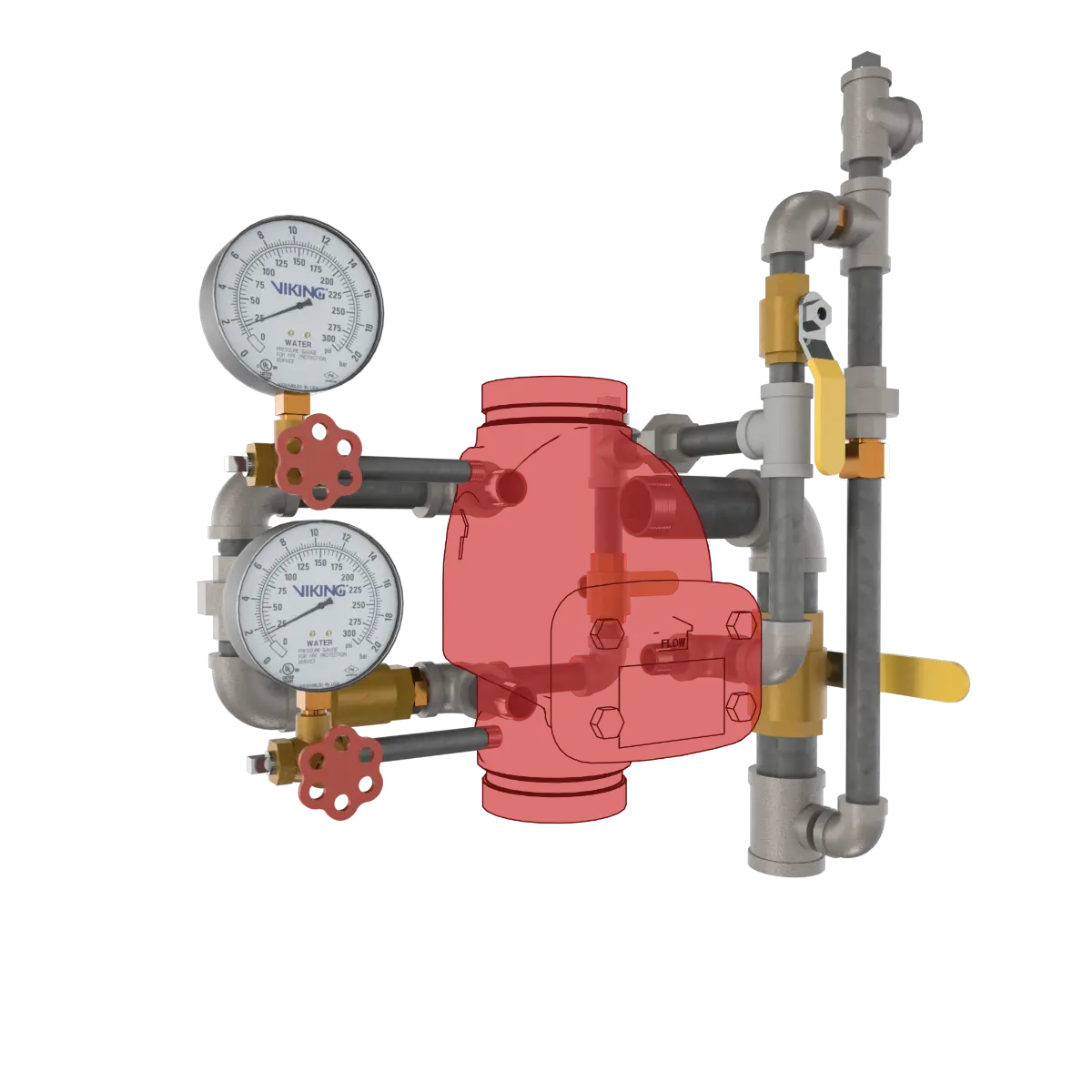 Model J-1 Alarm Check Valve Vertical Loose Trim