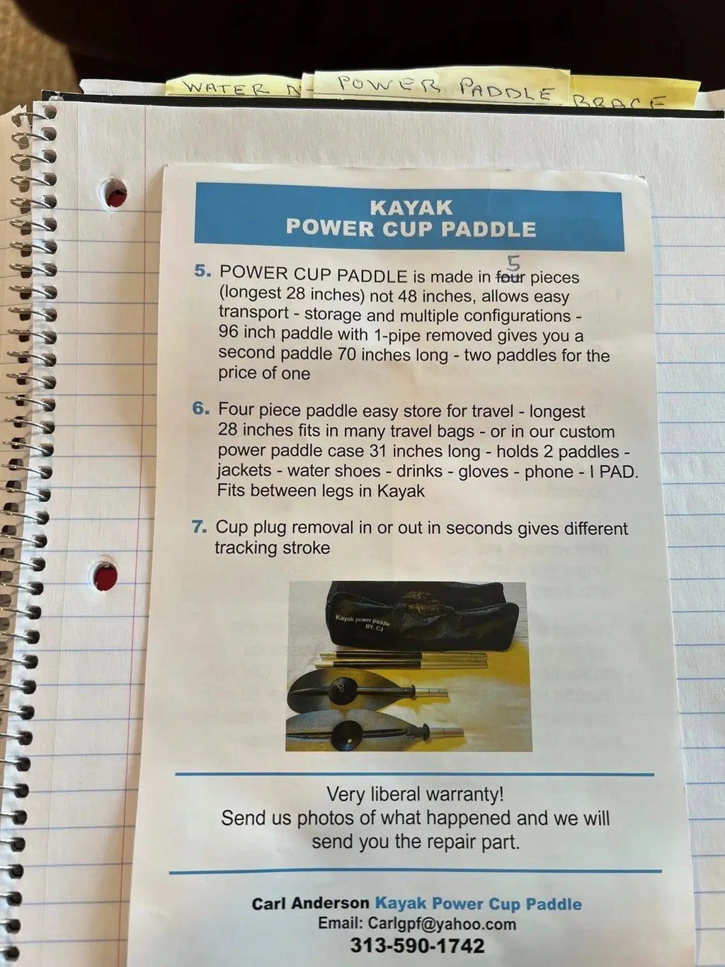 Kayak Power Cup Paddle
