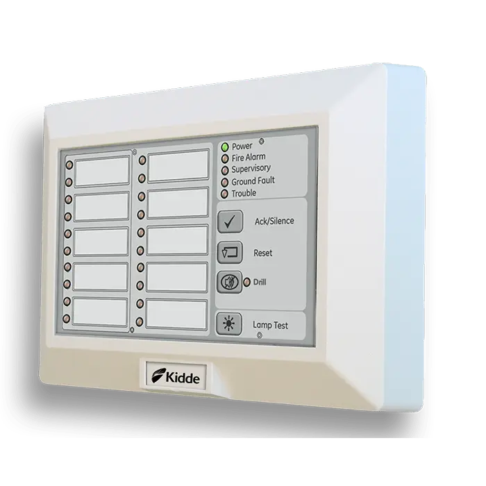 Kidde 10-Zone Remote Fire Annunciator with Status LEDs for Commercial Safety