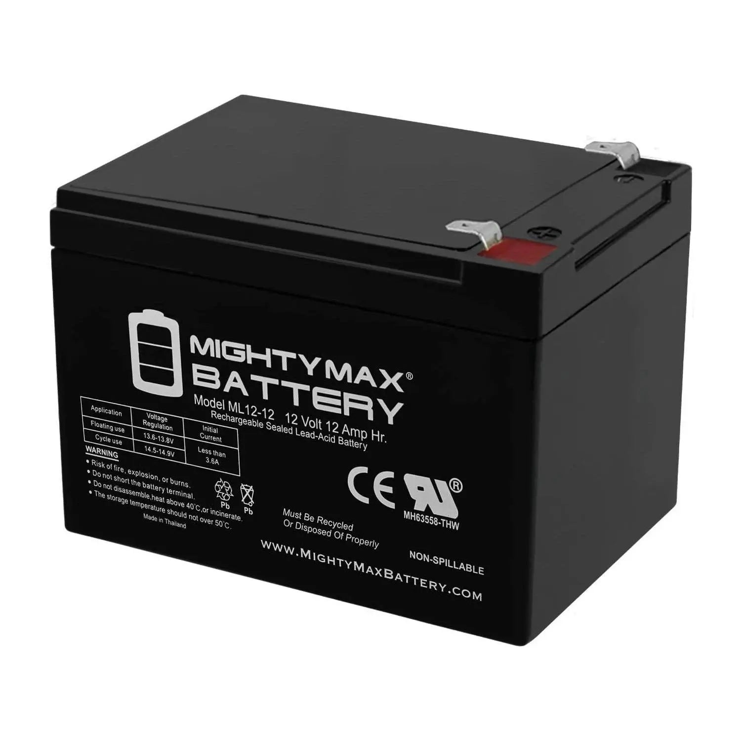 Kidde 12V 12Ah Sealed Lead Acid Battery for Reliable Fire Protection Systems