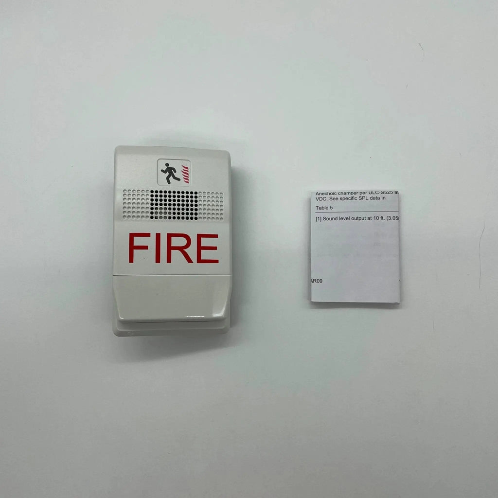 Kidde 24V White Fire Horn Steady Tone Audible Alarm for Fire Safety Systems