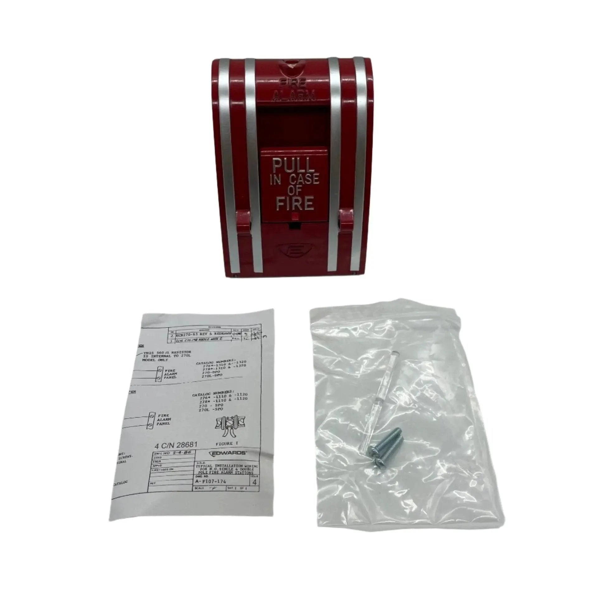 Kidde Fire Alarm Pull Station Metal Safety Switch Non-Coded for Rapid Emergency Response