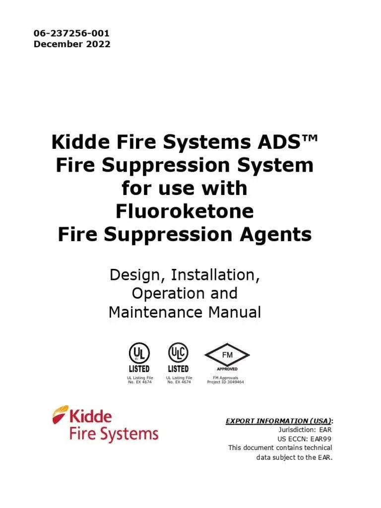 Kidde Fire Protection System IP66 Rated UL/FM for Contractors