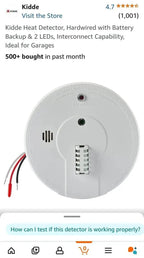 Kidde Heat Detector All-Weather Vertical Mount Fire Safety for Reliable Protection