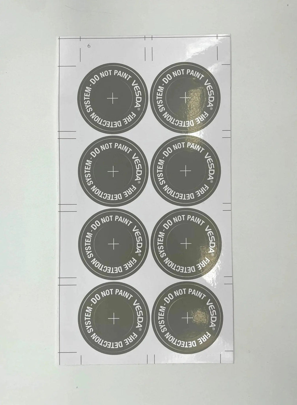 Kidde Miniature Sampling Point Labels Grey Durable Safety Tags