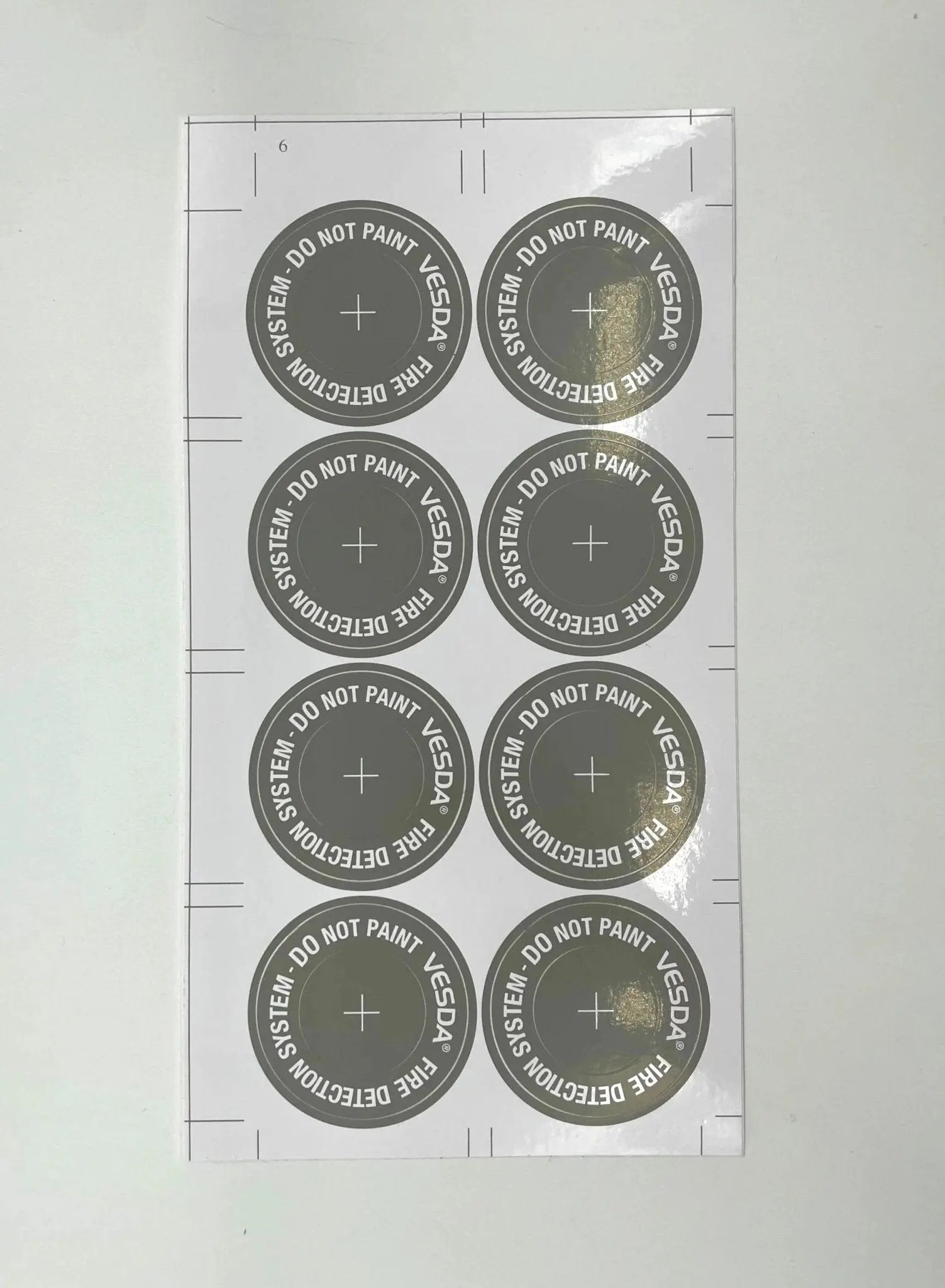 Kidde Miniature Sampling Point Labels Grey Durable Safety Tags
