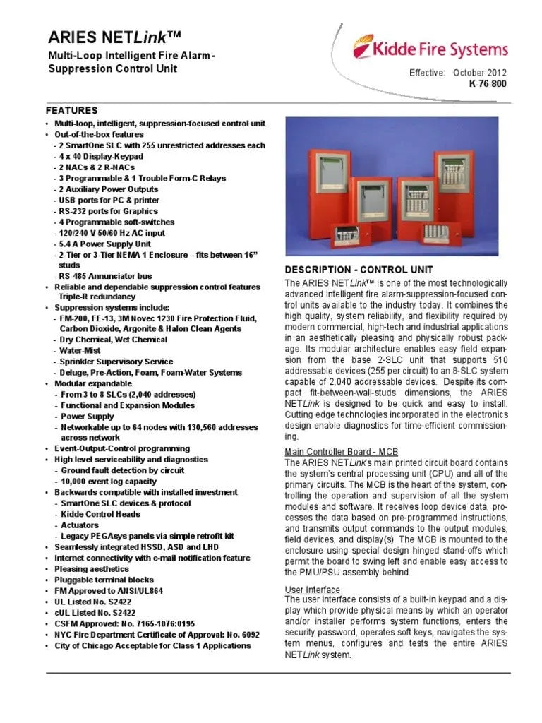 Kidde RS232 Interface Module for Reliable Fire Safety Systems