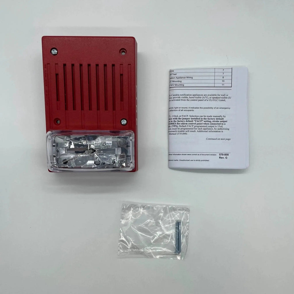 Kidde Wall Horn Strobe Red 15-110cd UL/FM Fire Alarm