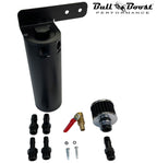 Universal Oil Catch Can Reservoir Tank Black Polish Baffled 7.5 oz Large