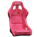 Pink Bull Boost Adjustable Racing Lowered Heartbreak Bucket Seat with Slider Rails
