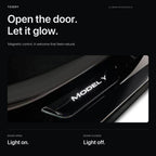 LED illuminated Welcome Pedal Door Sill Protector for Model Y / 3 | TESERY