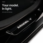 LED illuminated Welcome Pedal Door Sill Protector for Model Y / 3 | TESERY