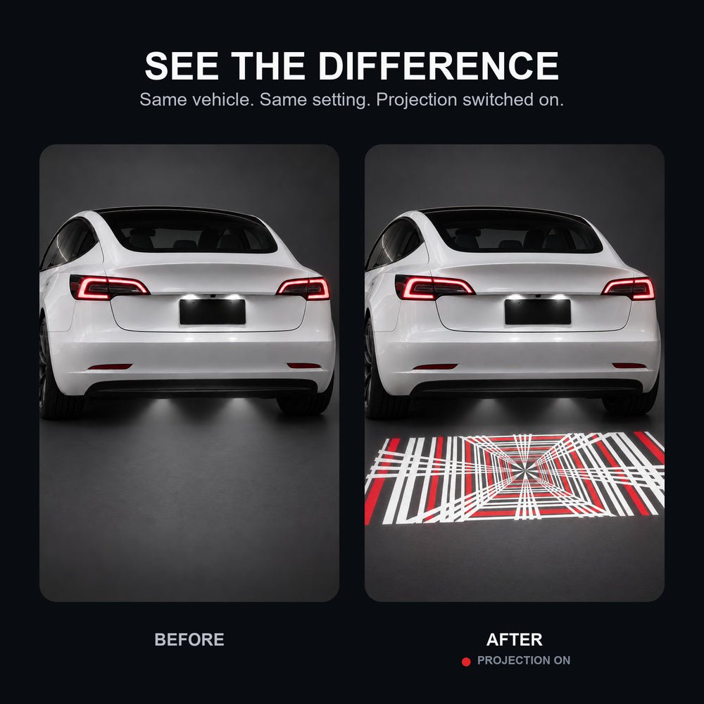License Plate Projection Lights for Model 3 Highland/Model Y