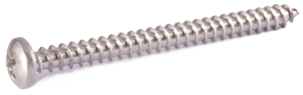 14 x 2 1/2 Phillips Pan Sheet Metal Screw 18-8 (A2) Stainless Steel