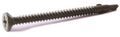 8 x 2 1/4 Phillips Flat w/ Nibs Self Drilling Cement Board Screws w/ Wings Ruspert Coated - Carton (3000)