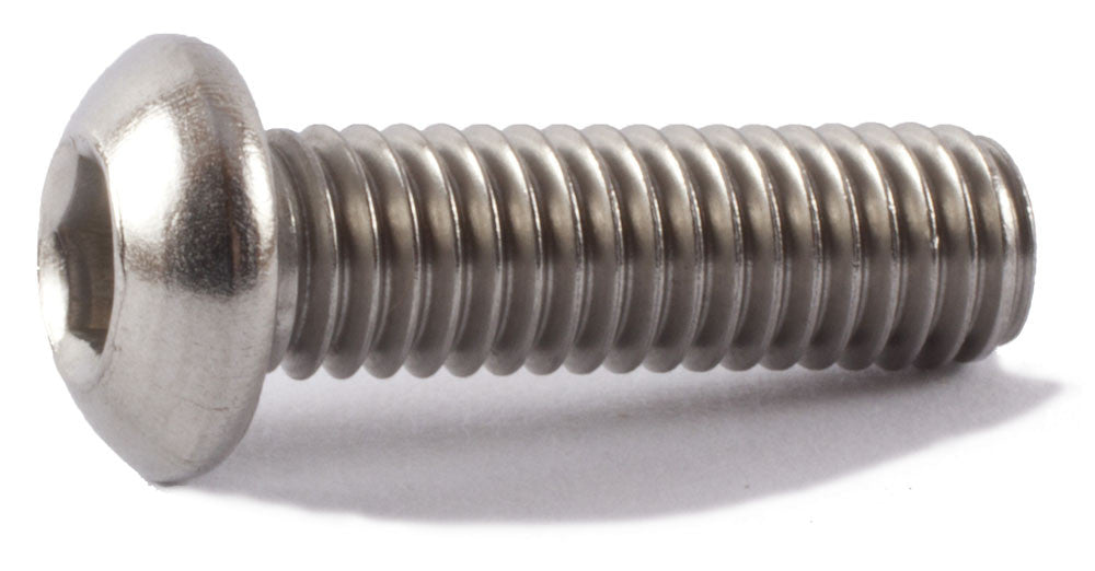 M6-1.00 x 25 Button Socket Cap Screw ISO 7380 18-8 (A2) Stainless Steel - Metric