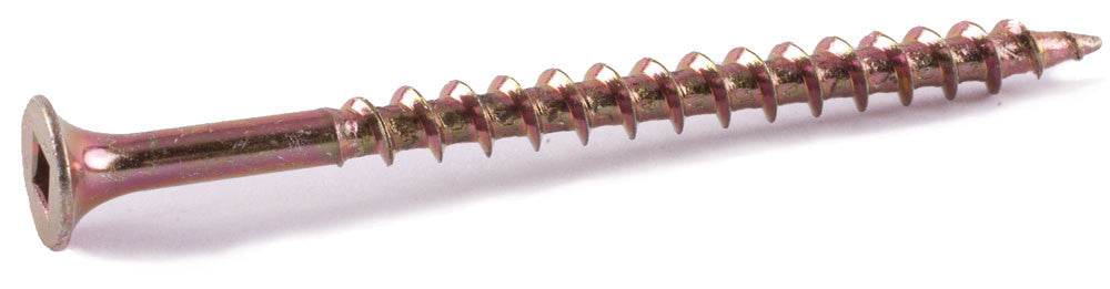6 x 1 5/8 Square Bugle Decking Screws Yellow Zinc Plated - Carton (5000)