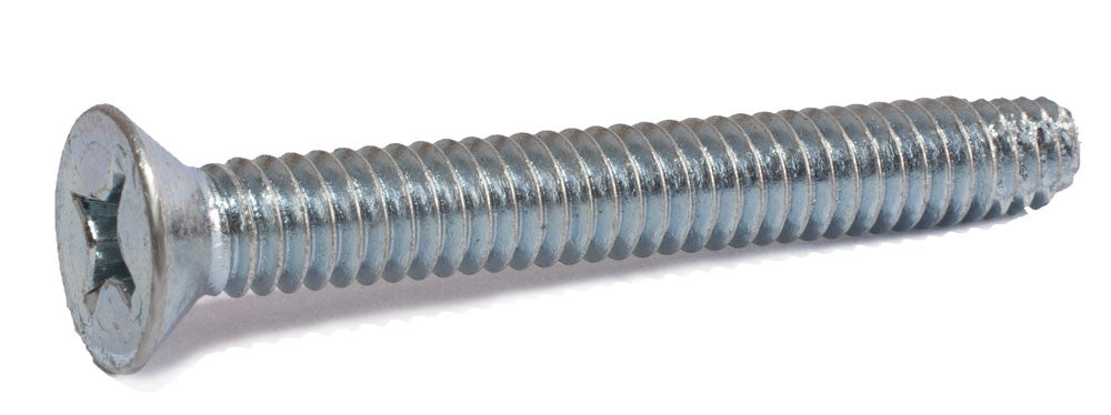 3/8-16 x 2 1/2 Phillips Flat Machine Screw Type F Zinc Plated