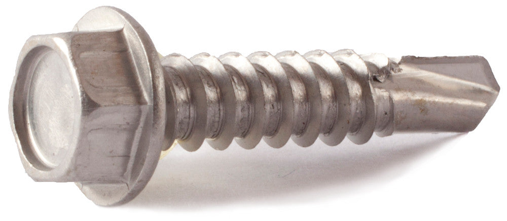 10-16 x 3/4 Hex Washer Head Self Drill Screw 410 SS