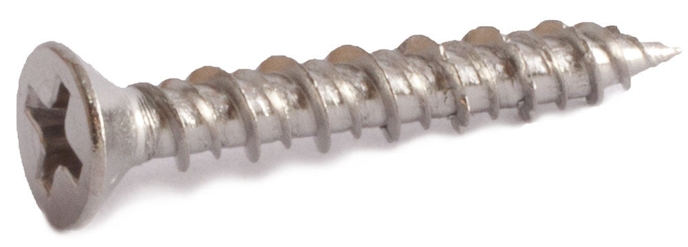 8 x 1 1/2 Simpson Flat-Head Marine Screw - Phillips Drive 316 SS - Box (100)