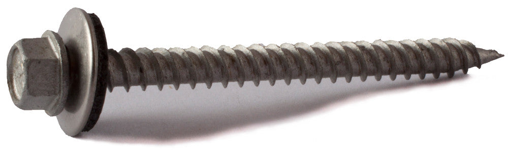 9 x 1 1/2 Hex Washer Head Pole Gripper Screw w/ Bonded Washer Strong-Shield™